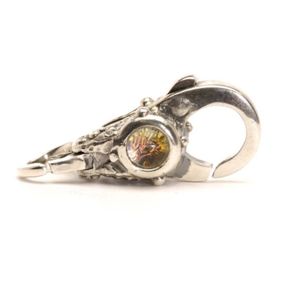 Authentic Trollbeads Sterling Silver "Mexico" Dichroic Glass Lock Retired